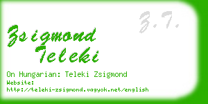 zsigmond teleki business card